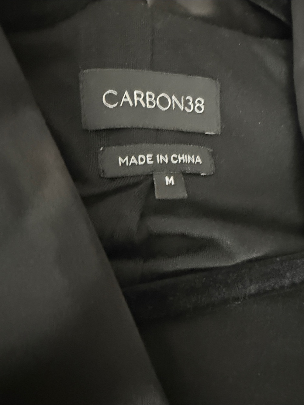 Carbon38 Black Satin-Trim Single-Button Blazer - Picture 5 of 12